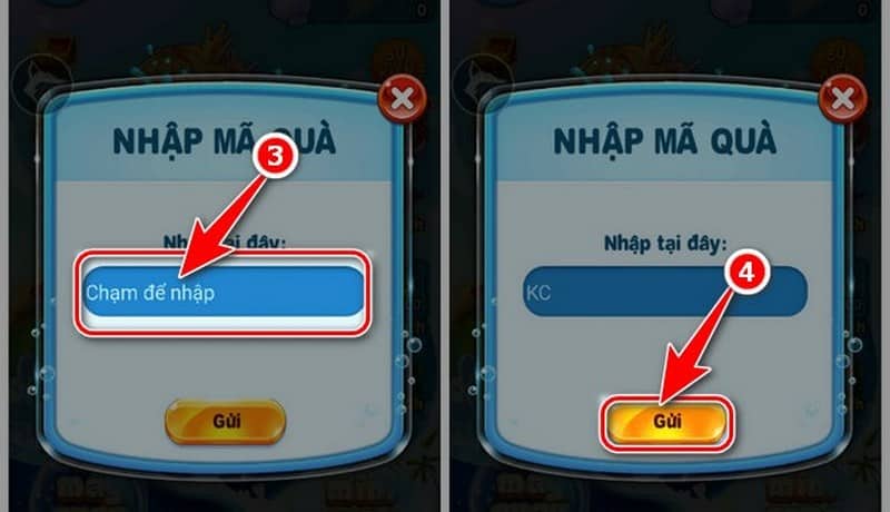 Nhập mã code